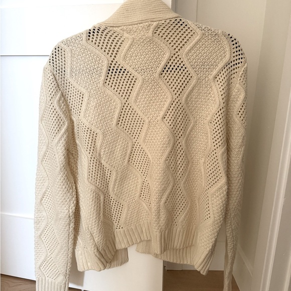 By Anthropologie Pearl Cable Cardigan Sweater - Picture 4 of 6